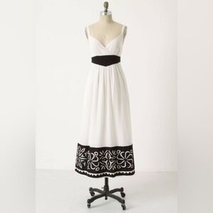 Anthropologie Floreat White and Black Maxi Dress 4